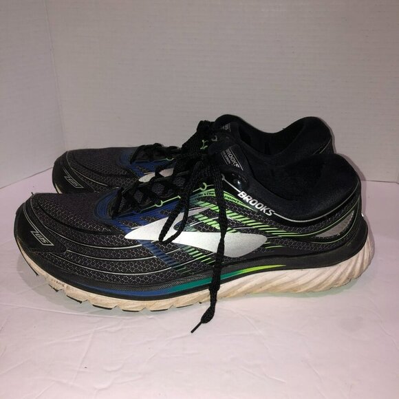 Brooks Mens Size 12.5 Black Blue Green Glycerin 15 Running Sneakers Shoes main image 7